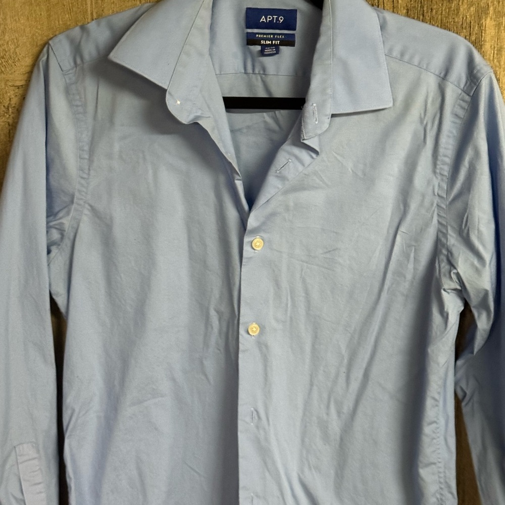 Apt. 9 Men's Light Blue Dress Shirt